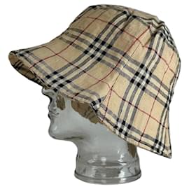 Cappello bucket vintage Burberry Nova Check Beige M