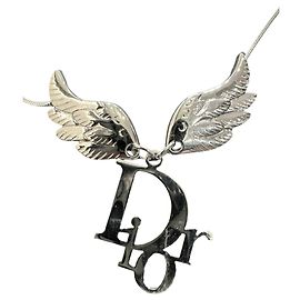 Collana in argento con logo Christian Dior di John Galliano