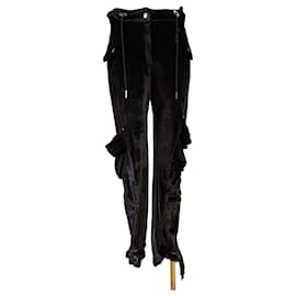 Pantalones cargo de terciopelo negro Christian Dior