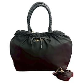 Borsa a tracolla 2way in nylon Tessuto e pelle Prada