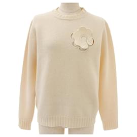 Wollpullover mit floralem Applikation Jil Sander