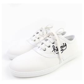 Hermès Innocent bestickte Leinenschuhe