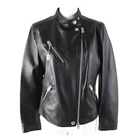 Chaqueta Racer Uptown de cuero de oveja Coach