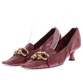 Bottega Veneta "Madame" Bordeaux Leder High Heels