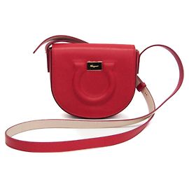 Borsa a spalla in pelle donna Salvatore Ferragamo Gancini AU-22 D522