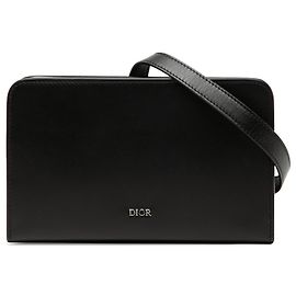 Borsa messenger Ultra Pouch in pelle nera Dior