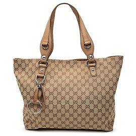Borsa Tote Icon Bit in tela GG marrone Gucci