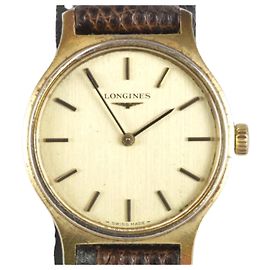 Reloj de pulsera de acero inoxidable dorado de cuerda manual para mujeres LONGINES