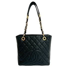 Schwarze Chanel Matelassé Coco Mark Tote Bag