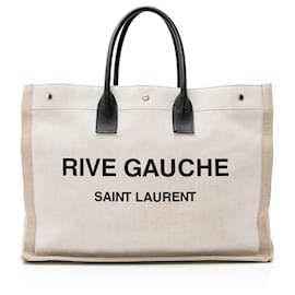 Borsa Grande Rive Gauche in Tela e Pelle di Vitello Saint Laurent