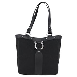 Borsa tote vintage Salvatore Ferragamo in tela