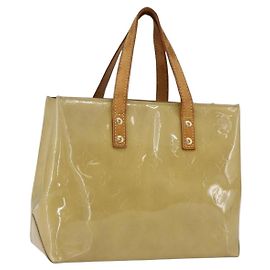 LOUIS VUITTON Monogram Vernis Reade PM Borsa a Mano Beige M91334 LV Auth hk3457