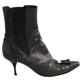 Saint Laurent Botas de cuero negro