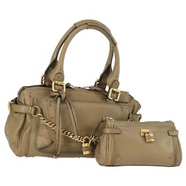 Chloé Borsa a mano Chloe Paddington in pelle beige oro argento autentica ka2248SAV