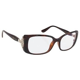 Bulgari Gafas de sol BVLGARI de plástico marrón Auth BA10724