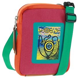 Borsa a Spalla LOEWE in Tela Viola Argento Autentica 170688M