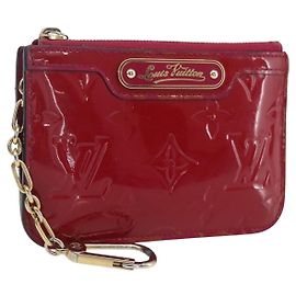 LOUIS VUITTON Vernis Pochette Cle NM Coin Purse Rose Andian M93637 Auth 172026