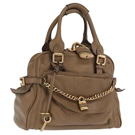 Borsa a mano Chloe Paddington in pelle marrone oro argento autentica ep13108V - Chloé