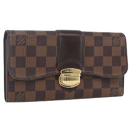 LOUIS VUITTON Geldbörse Sistina Long Damier Ebene N61747 Auth ep13090