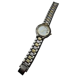 Orologio al Quarzo Bicolore Vintage Givenchy Oro Argento Bianco