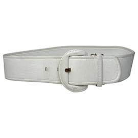 Vintage Dior Leder Gürtel Weiß