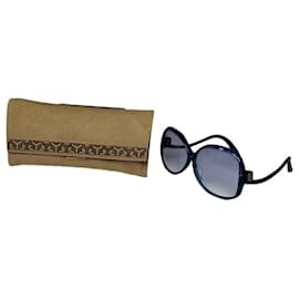 Occhiali da sole vintage oversize Yves Saint Laurent blu