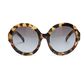Prada Oversized Schildpatt Maxi Runde Sonnenbrille in der Box