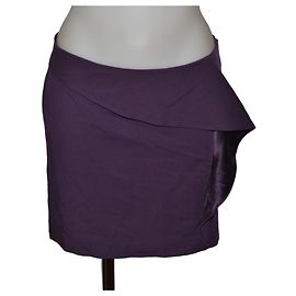 Versace Jeans Couture Wollmischung Rock Dunkelviolett