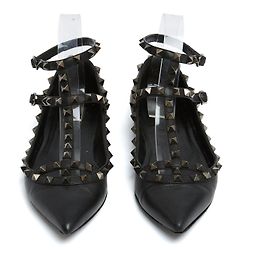 Bailarinas Valentino Garavani EU38.5 Rockstud All black Ballet Flat UK5.5 US8