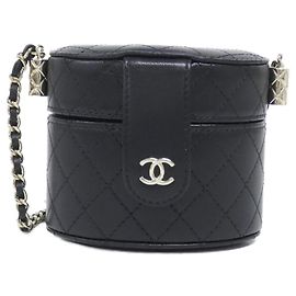 Borsa a spalla in agnello nero Chanel AP1573