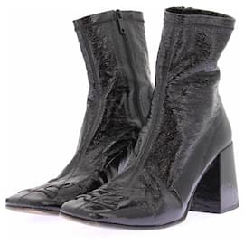 Courreges Botines negros 'Reedición' de vinilo