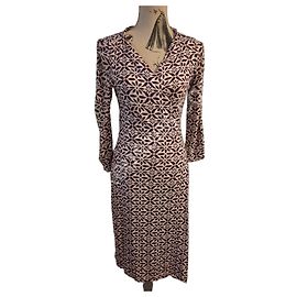 Diane von Furstenberg DVF Wickelkleid New Julian Two-Größe 36 (S) Damen-Lila/Weiß