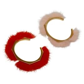 Fendi Pelzmuster Armreif-Set