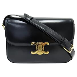 BORSA CELINE TRIOMPHE 187363 IN PELLE DI VITELLO LUCIDA NERA - Céline