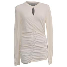 Posy geraffter Pullover aus cremefarbener Wolle von Isabel Marant