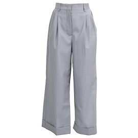 Pantalones rectos Fendi en lana azul claro