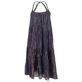 Vestido Samara hasta la rodilla en lurex azul marino de Ulla Johnson