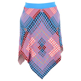 Falda Mini de Punto con Estampado Abstracto en Viscosa Multicolor de Paco Rabanne
