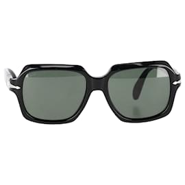 Persol PO3328S quadratische Sonnenbrille aus schwarzem Acetat