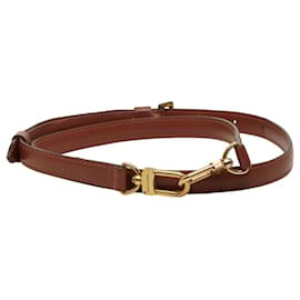 Correa de hombro de cuero marrón Louis Vuitton