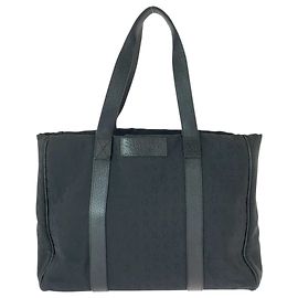 Bulgari Borsa in tela e pelle nera Bvlgari Logomania