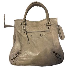 Borsa a mano Balenciaga Velo in pelle grigia