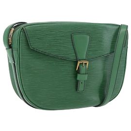 LOUIS VUITTON Borsa a Spalla Epi Jeune Fille MM Verde M52154 LV Auth 171885
