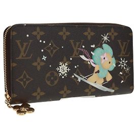 LOUIS VUITTON Vivienne Zippy Geldbörse Hellblau M12223 LV Auth BA10557SM