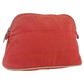 Pochette Bolide MM in tela rossa Auth HERMES ti3702 - Hermès