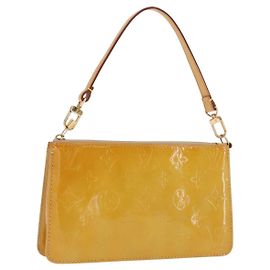 LOUIS VUITTON Bolsa Accesorio Vernis Lexington Beige M91010 LV Auth BA10359