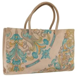 LOEWE Borsa a Mano Camoscio Beige Oro Auth 169854