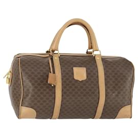 Céline Borsa Boston in tela Macadam CELINE in pelle PVC marrone oro Auth 169100
