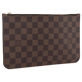 LOUIS VUITTON Pochette Neverfull MM Damier Ebene Auth BA10773