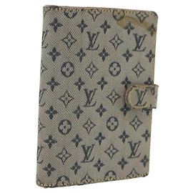 LOUIS VUITTON Monogram Mini Agenda PM Copertura per Pianificatore Giornaliero Blu R20910 Auth 169793